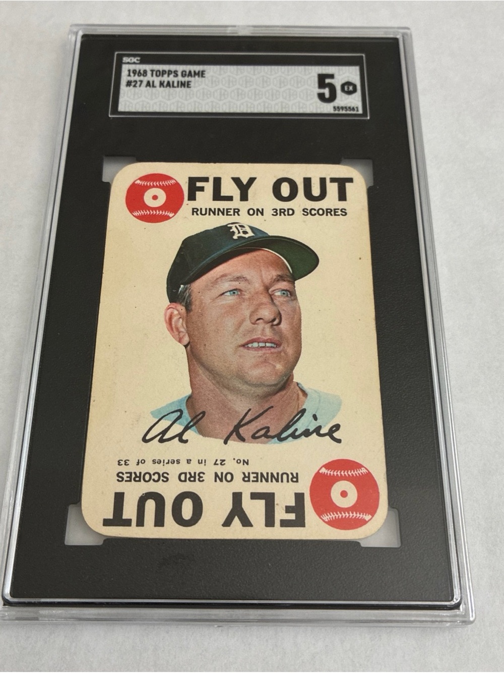 1968 TOPPS GAME #27 AL KALINE SGC 5 Vintage Baseball Card